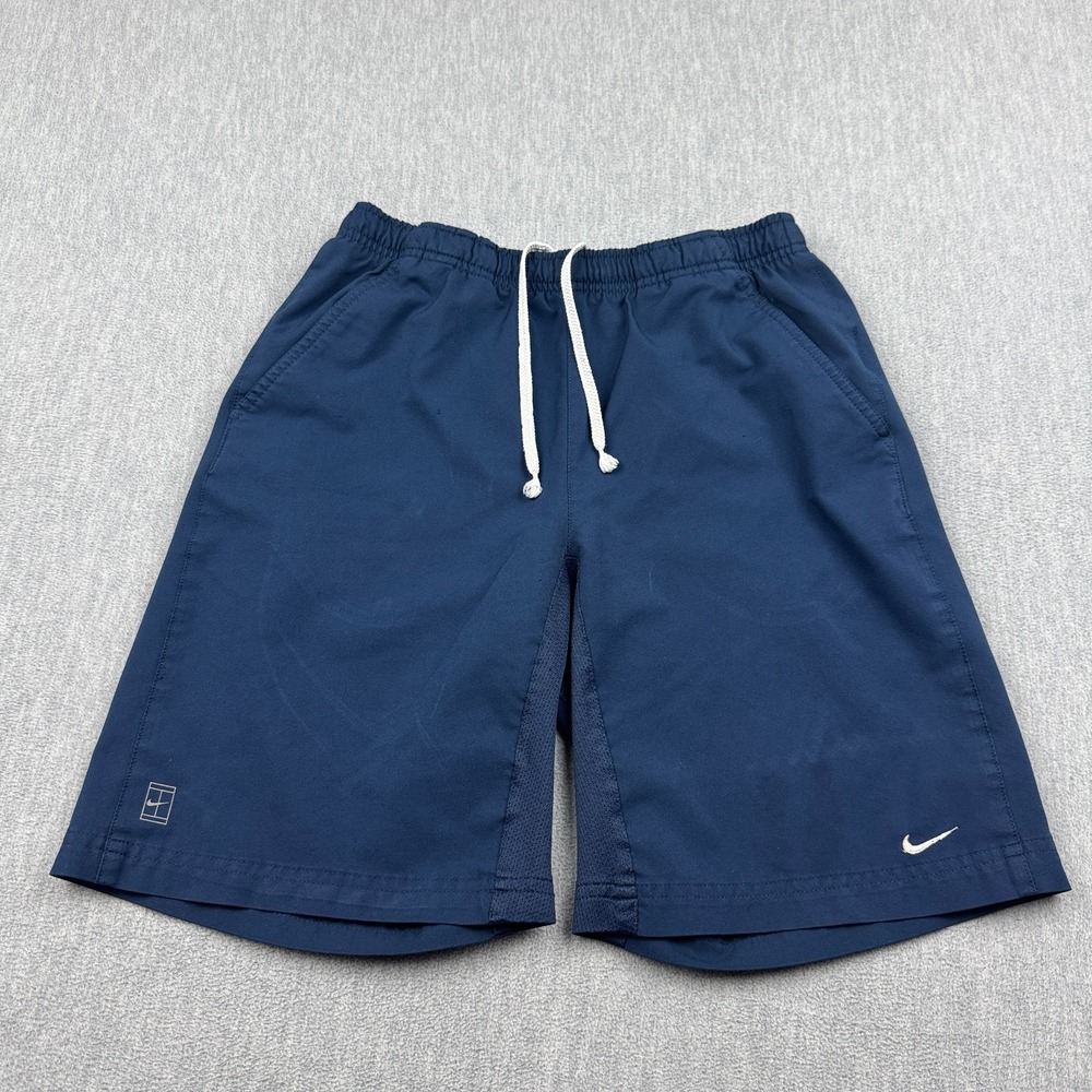 Nike Fit Dry Shorts Kids Medium 10-12 Blue Training Running Athletic Drawstring